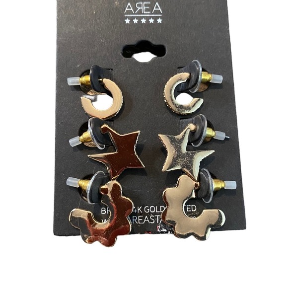 Area Trends Gold Plated Earrings - Picture 2 of 4